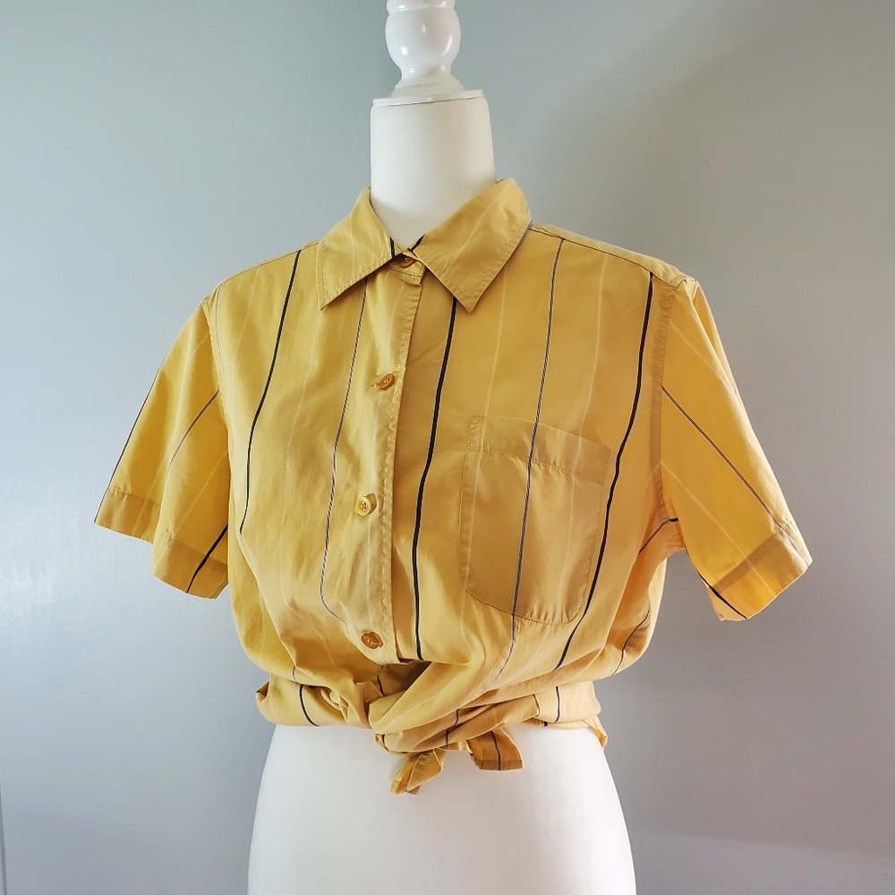 VTG Statement Striped Button down Shirt